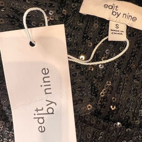 Edit by Nine NWT Black Sequin Women's Jacket - Picture 2 of 4